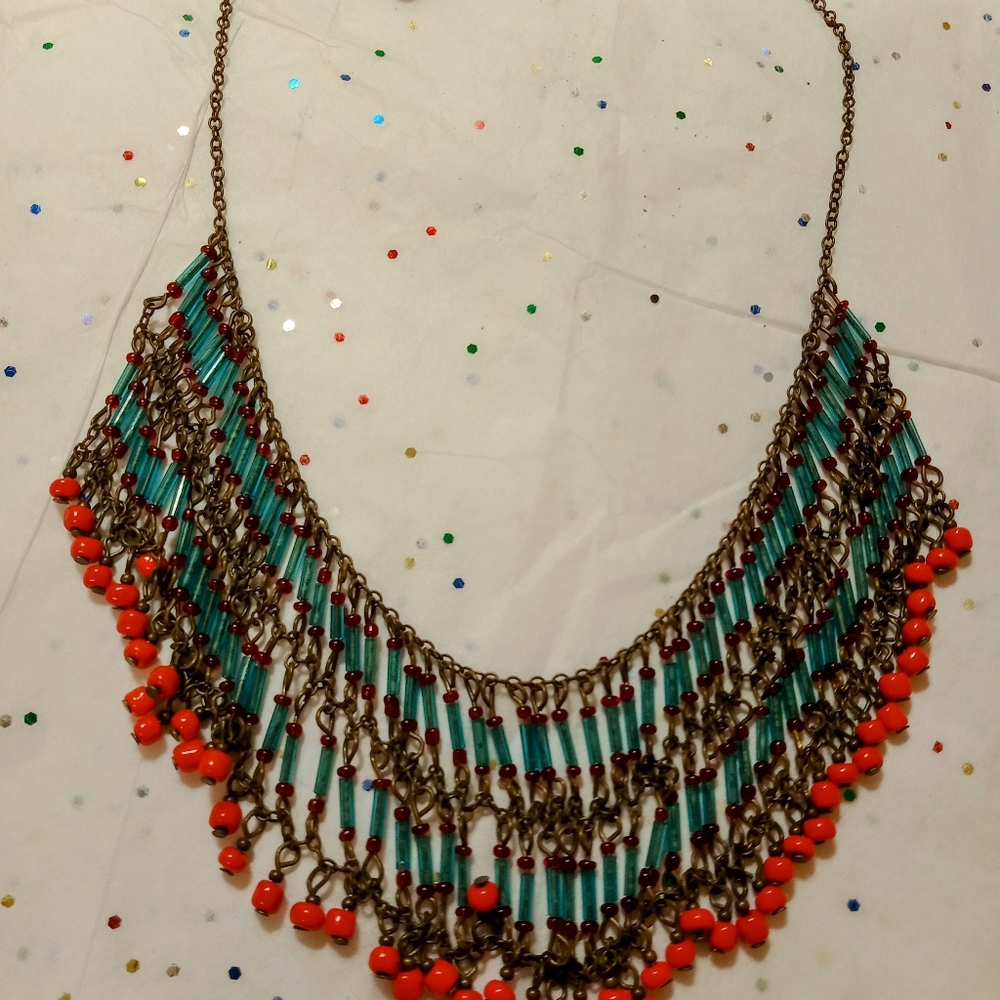 Bohemian beaded necklace
